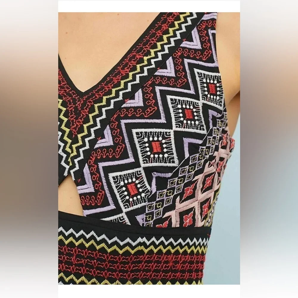 Anthropologie Akemi + Kin Geo-Embroidered Column Dress - Picture 7 of 15